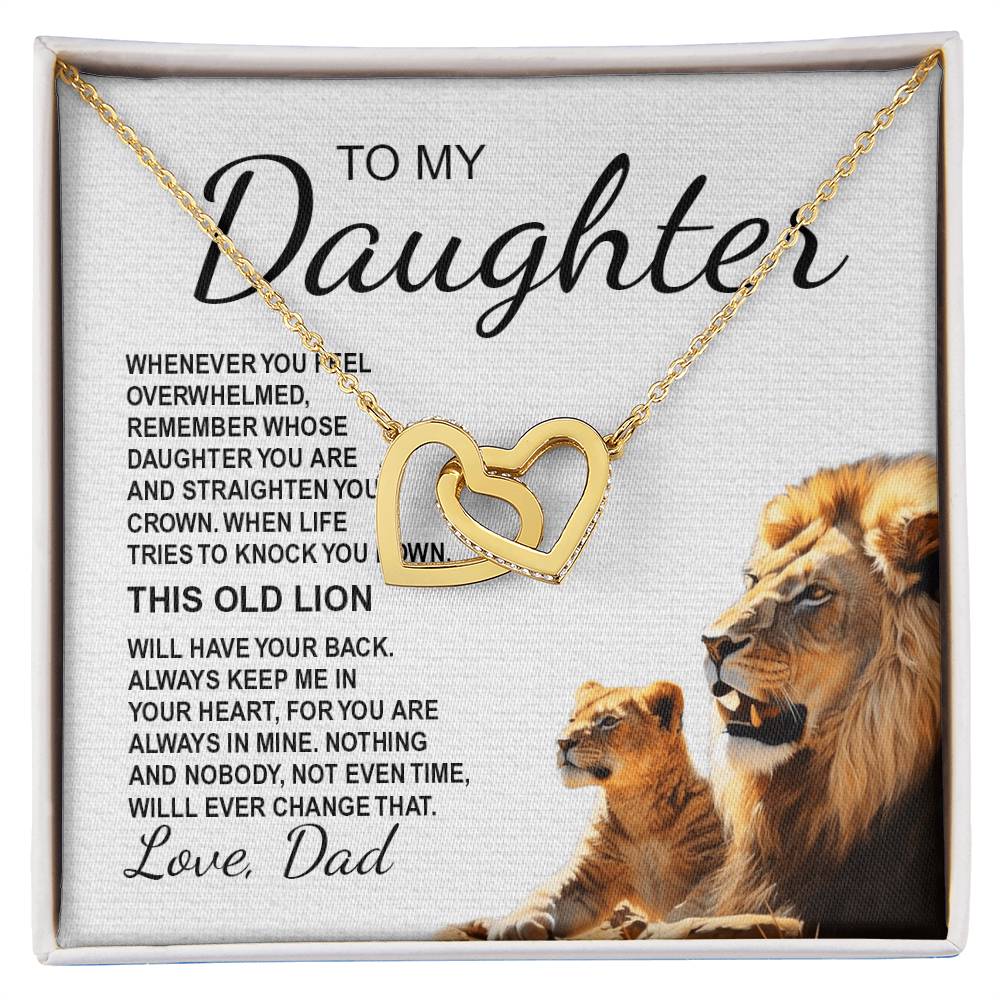 To My Daughter 7 - Interlocking Hearts Necklace