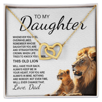 To My Daughter 7 - Interlocking Hearts Necklace