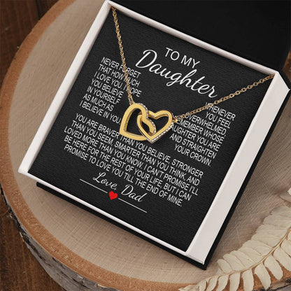 To My Daughter 6 - Interlocking Hearts Necklace