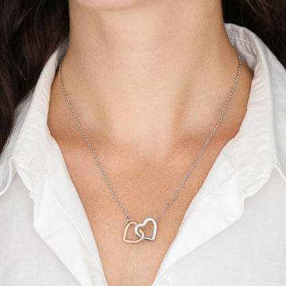 To My Daughter - Interlocking Hearts Necklace