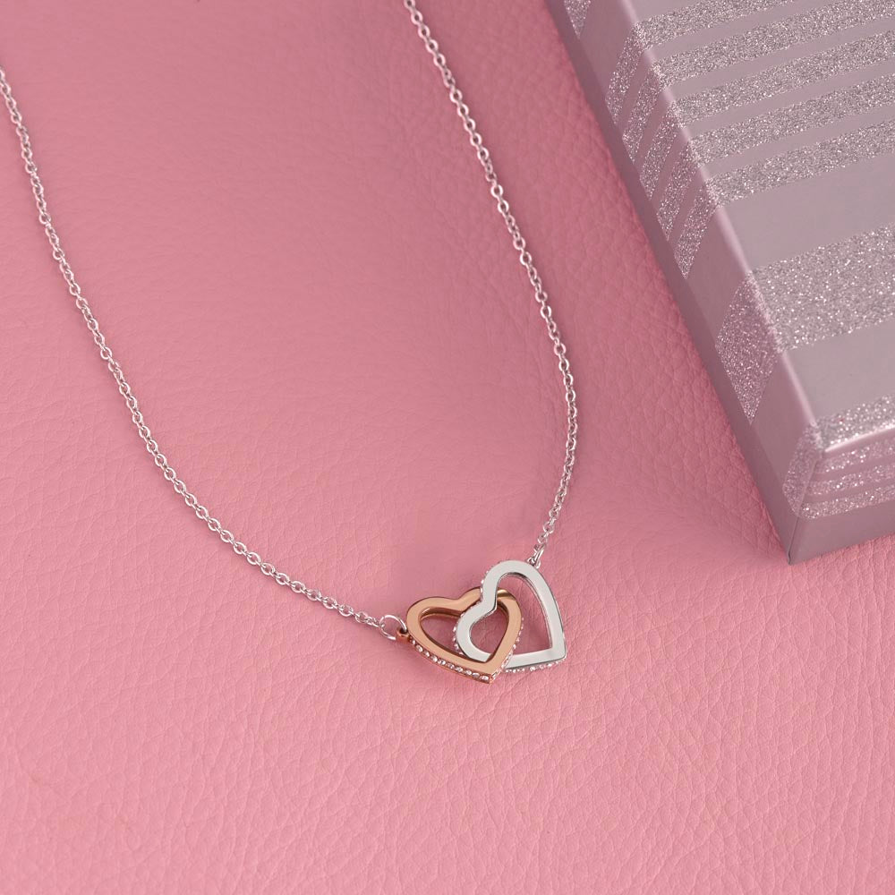 To My Daughter - Interlocking Hearts Necklace
