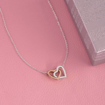 To My Daughter - Interlocking Hearts Necklace