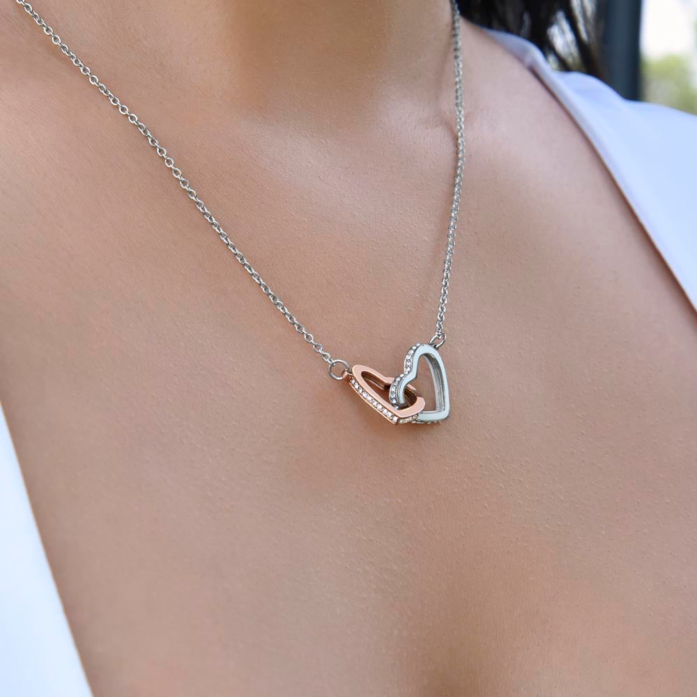 To My Daughter - Interlocking Hearts Necklace