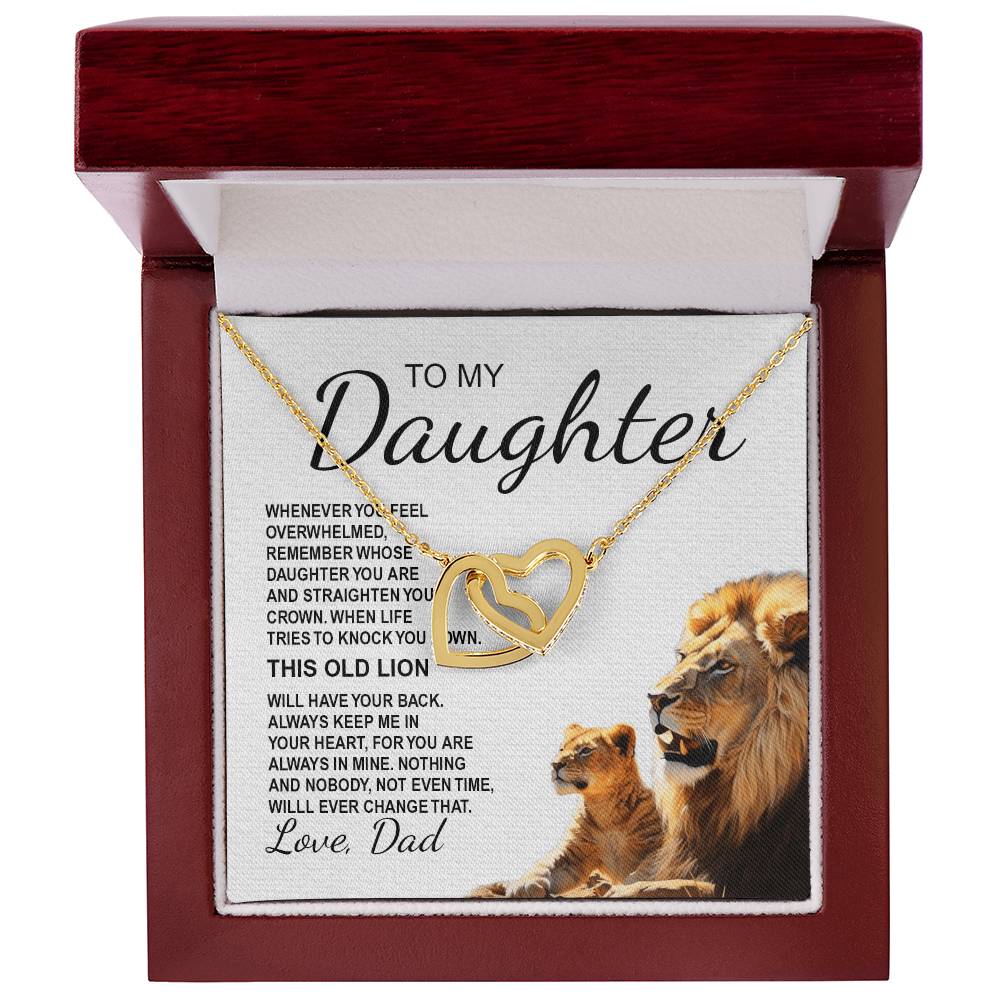 To My Daughter 7 - Interlocking Hearts Necklace