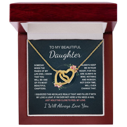 To My Daughter 4 - Interlocking Hearts Necklace