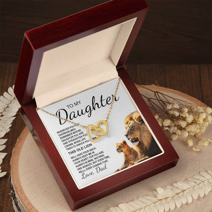 To My Daughter 7 - Interlocking Hearts Necklace