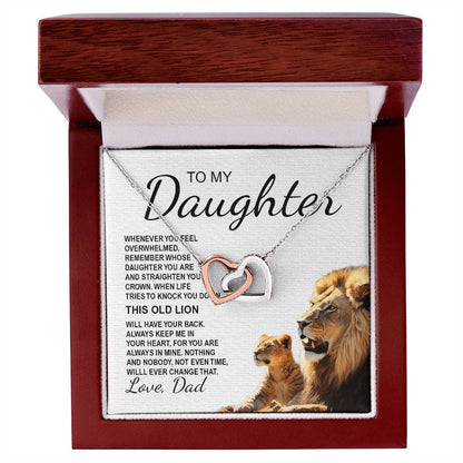 To My Daughter 7 - Interlocking Hearts Necklace