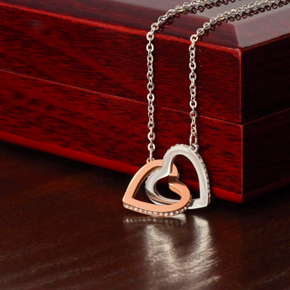 To My Daughter - Interlocking Hearts Necklace