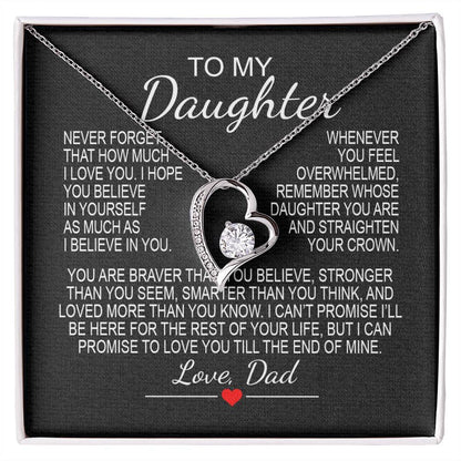 To My Daughter 6 - Forever Love Necklace