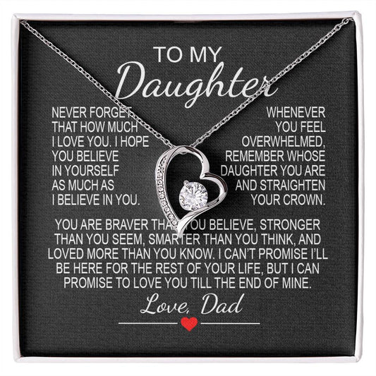 To My Daughter 6 - Forever Love Necklace