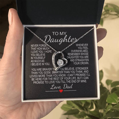 To My Daughter 6 - Forever Love Necklace