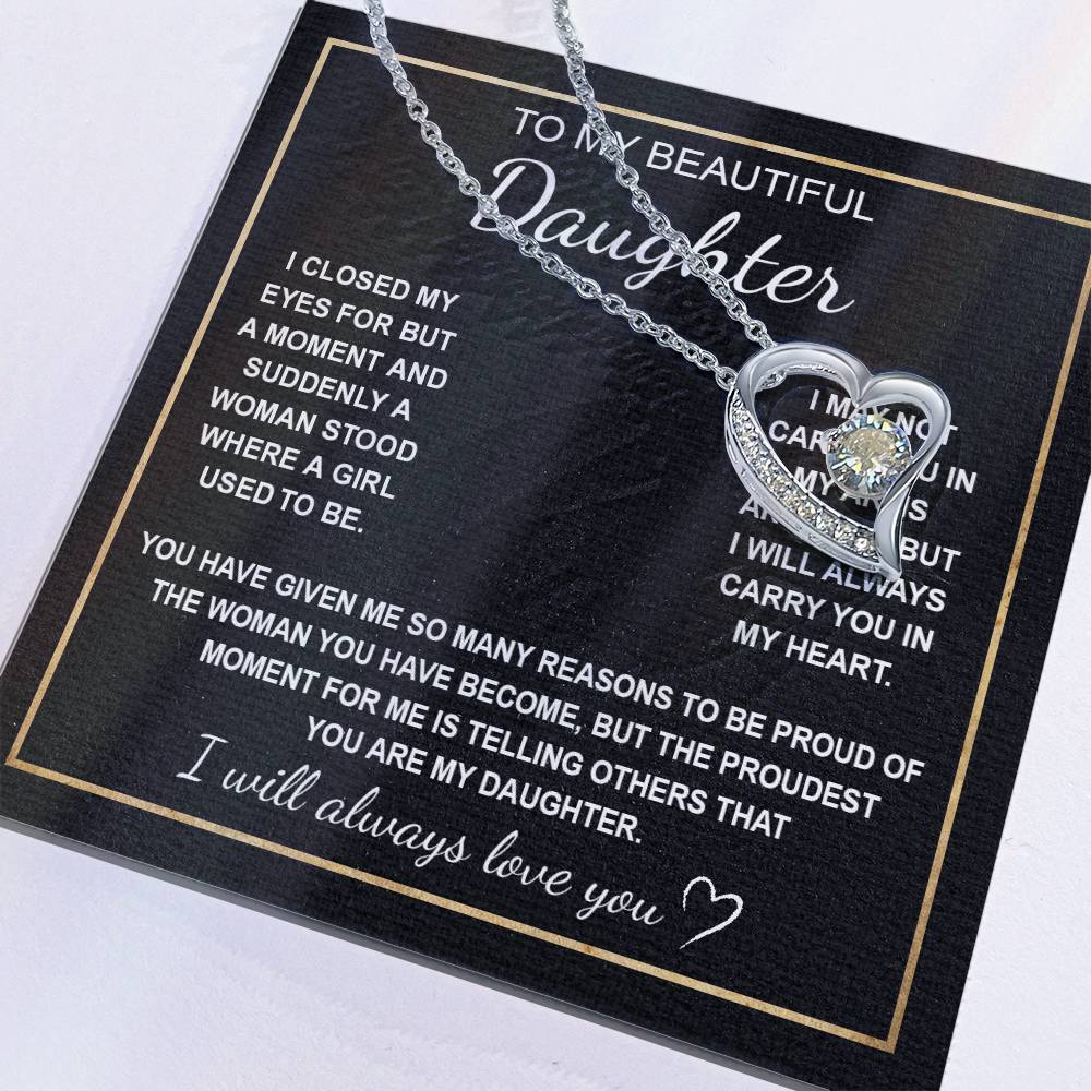 To My Daughter 3 - Forever Love Necklace