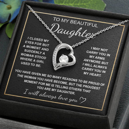To My Daughter 3 - Forever Love Necklace