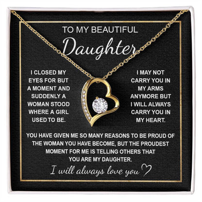 To My Daughter 3 - Forever Love Necklace